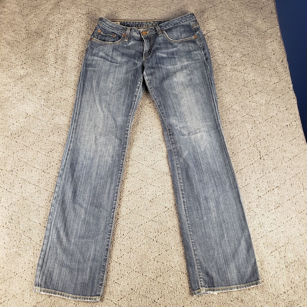 Big Star Jeans Womens 31 Blue Sugar Flare Low Rise Stretch Denim Made In USA